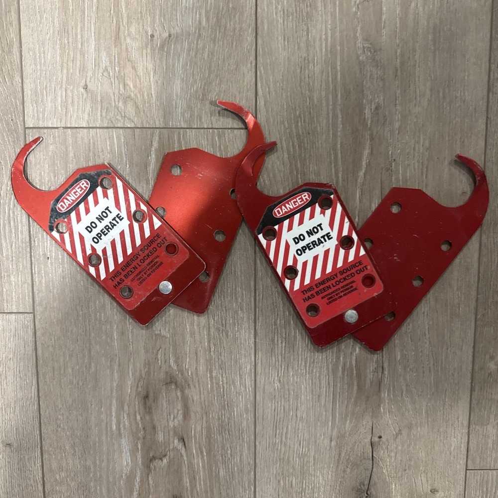 Lot of 2 Brady DANGER Do Not Operate Lock/Tag Red